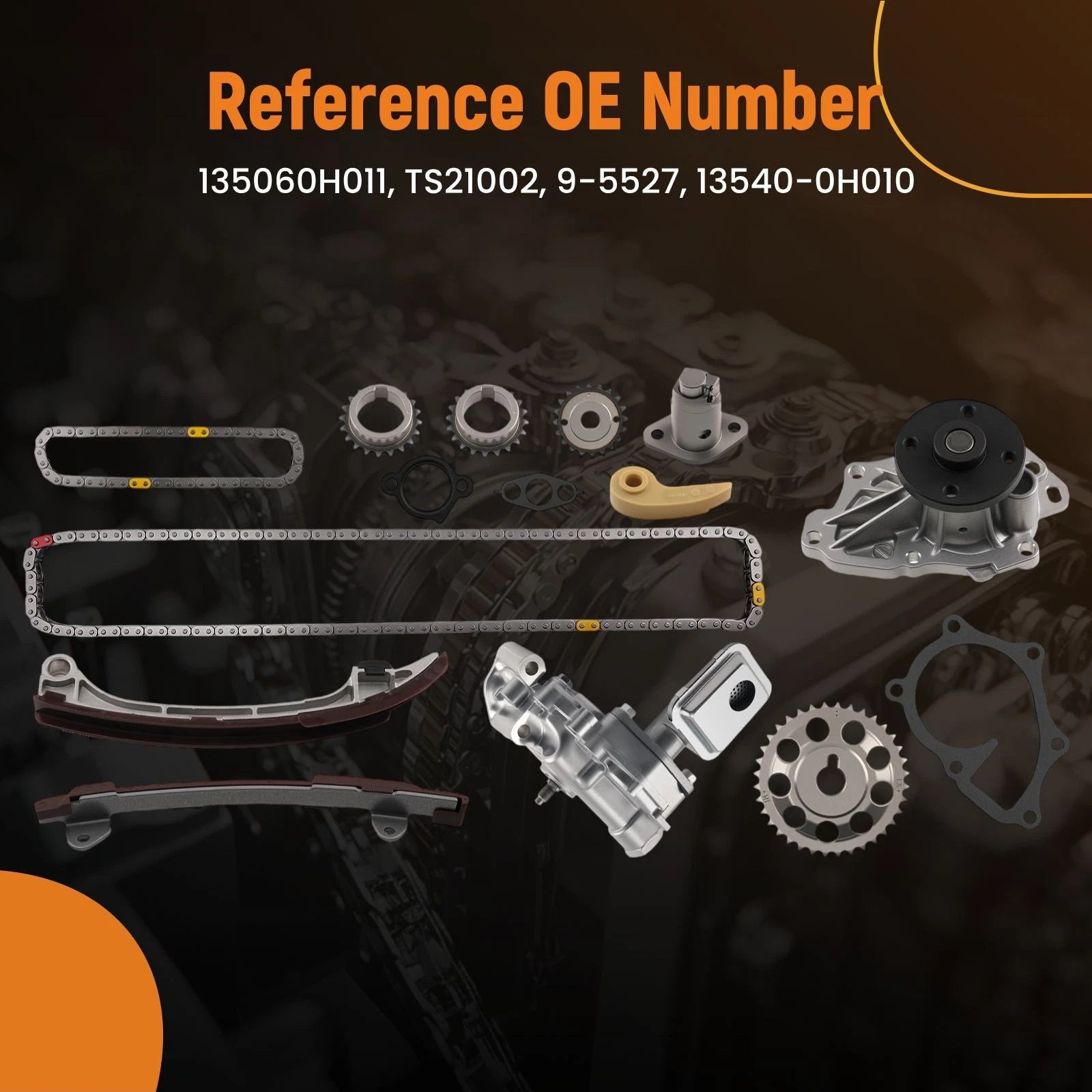 Engine Timing Chain Kit with Water Pump for Toyota Corolla 2.4L (2009–2010)