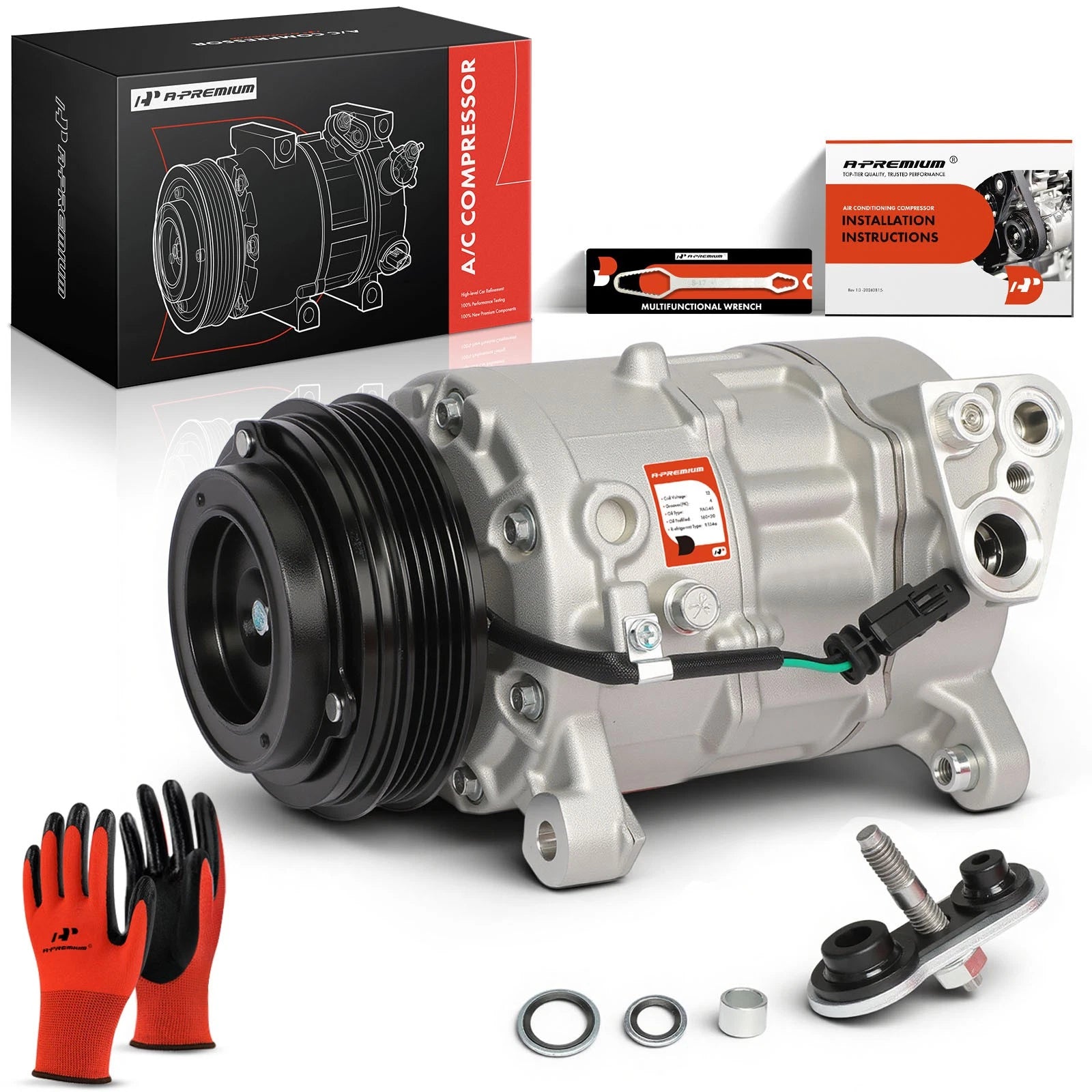 A/C Compressor with Clutch for Chevy Tahoe GMC Yukon (2015â2020)