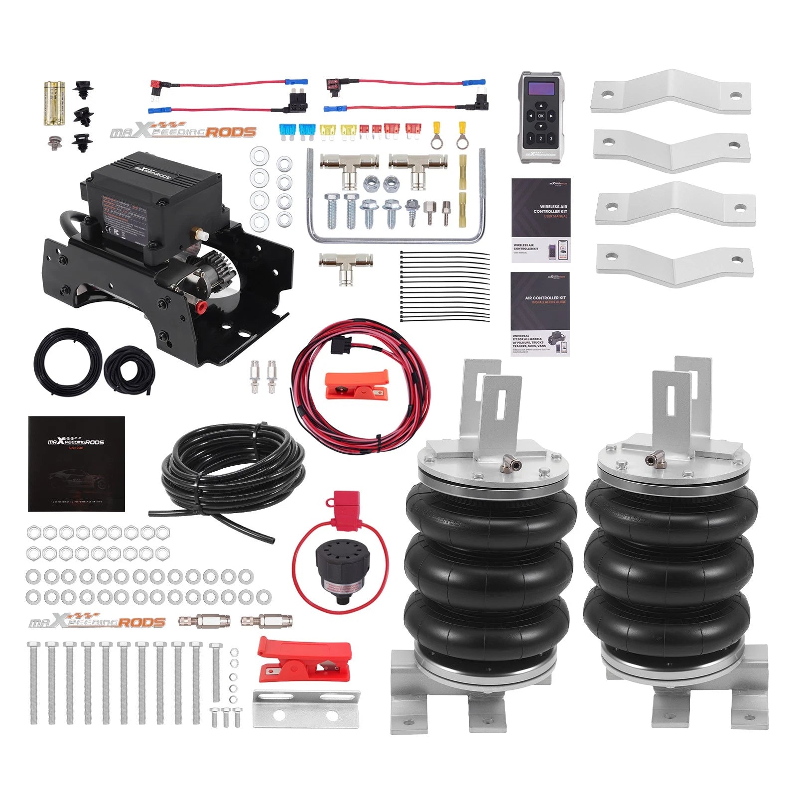 Air Suspension Helper + Wireless Compressor Kit for Dodge Ram TRX (2021–2023)
