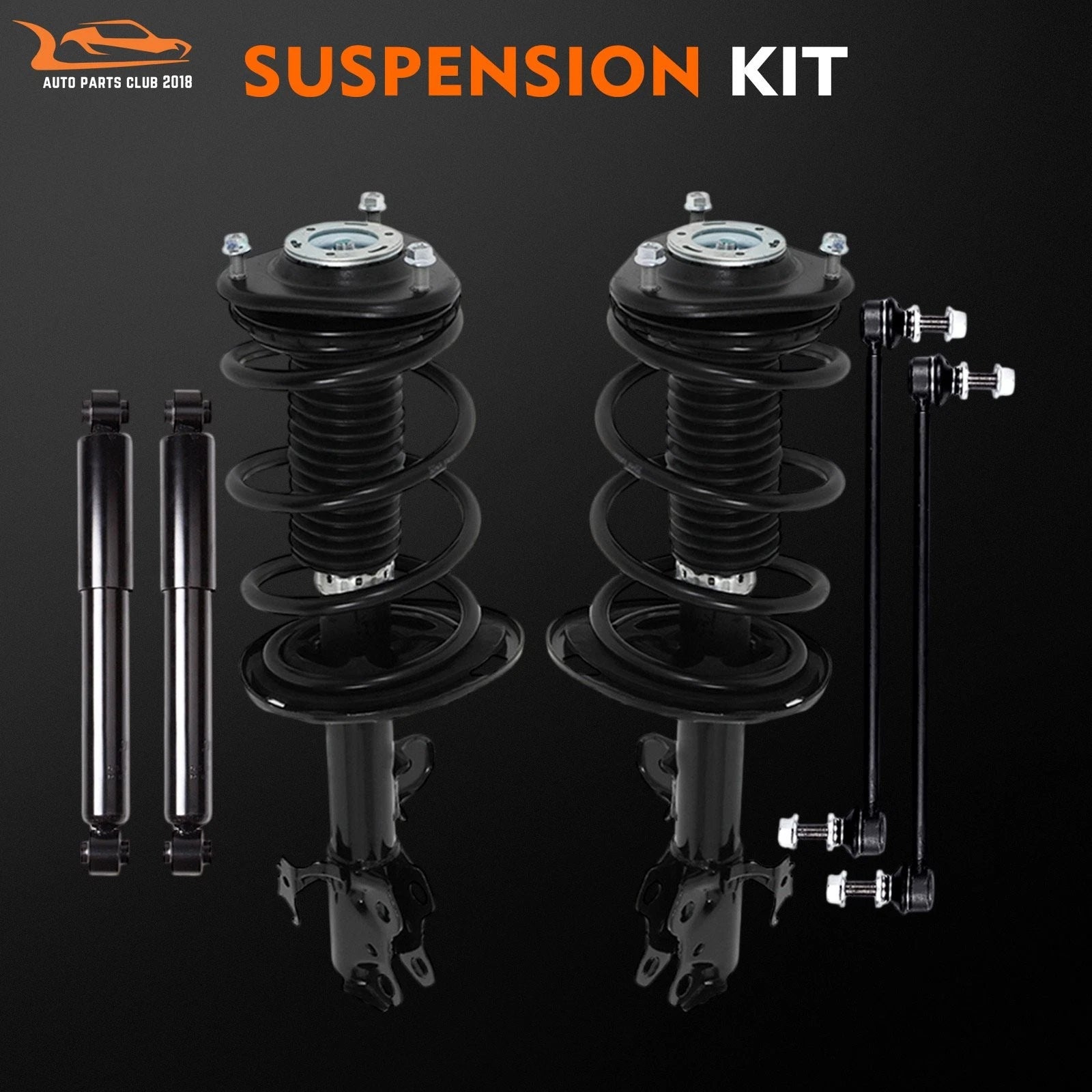 Front Struts Rear Shocks Sway Bar Link Kit for Toyota RAV4 (2013–2018)