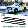 4pcs Weatherstrip Window Seal No. 7572060070 for Toyota Land Cruiser (2008–2015)