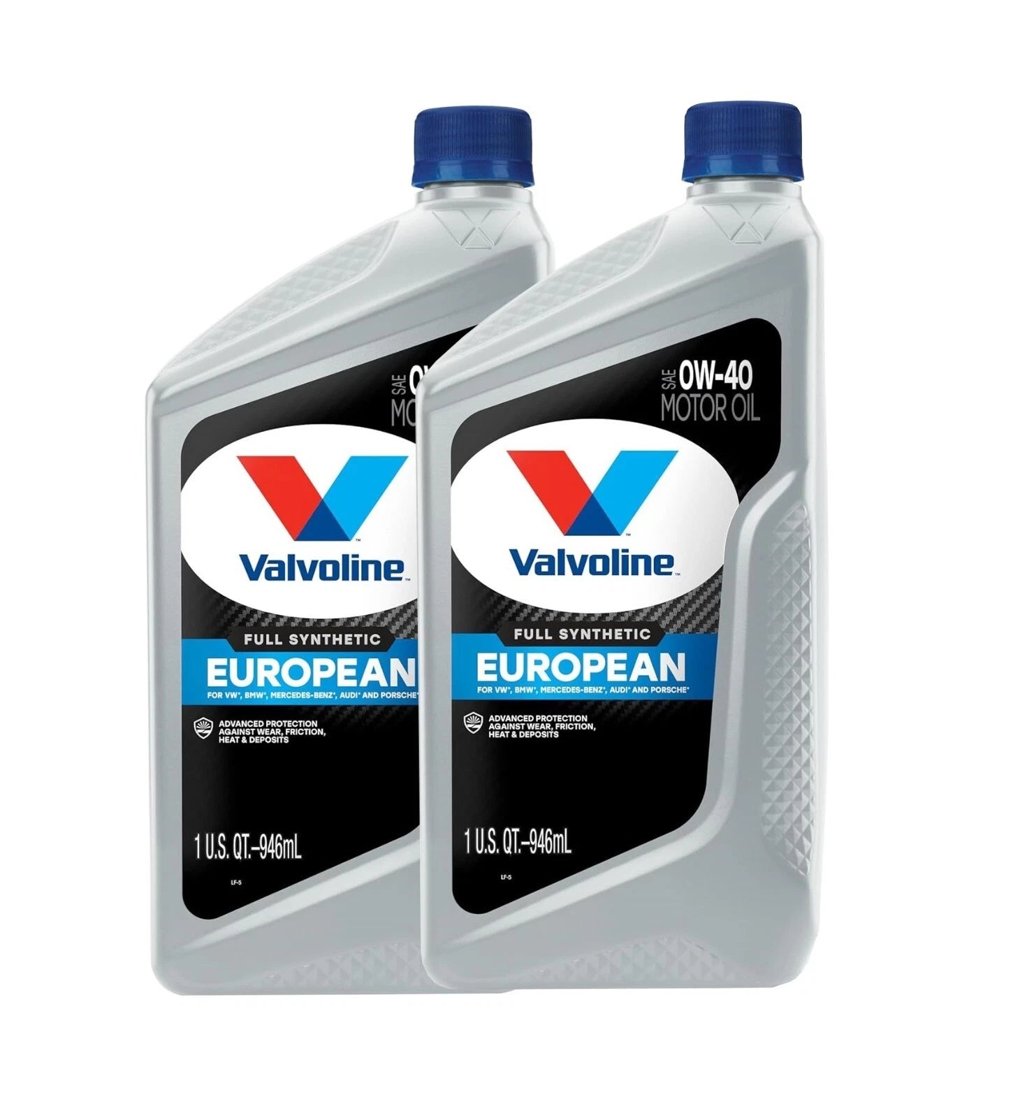 2 Quarts Full Synthetic SAE 0W-40 Motor Oil for European Vehicles (Set of 2)