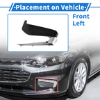 Front Left Fog Light Grill No.GM1038230 for Chevrolet Malibu (2016–2018) Black Chrome