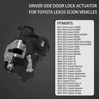 Door Lock Actuator Front Left for Toyota Corolla Camry Lexus GX460 Scion (2007–2019)