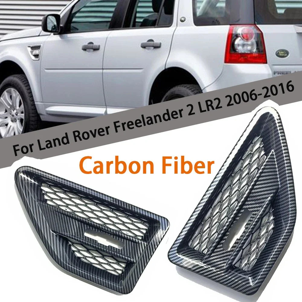 Carbon Style Fender Vent Grill Cover for Land Rover Freelander 2 LR2 (2006–2016)