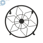 Set of 3 Metal Plant Stands for Flower Pot Heavy Duty Black Round