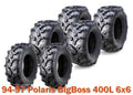 Set of 6 ATV Tires 25x8-12 & 25x11-10 for Polaris BigBoss 400L (1994–1997)