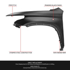 Driver Side Fender Panel for Chevy Traverse (2018–2024) Black Primered