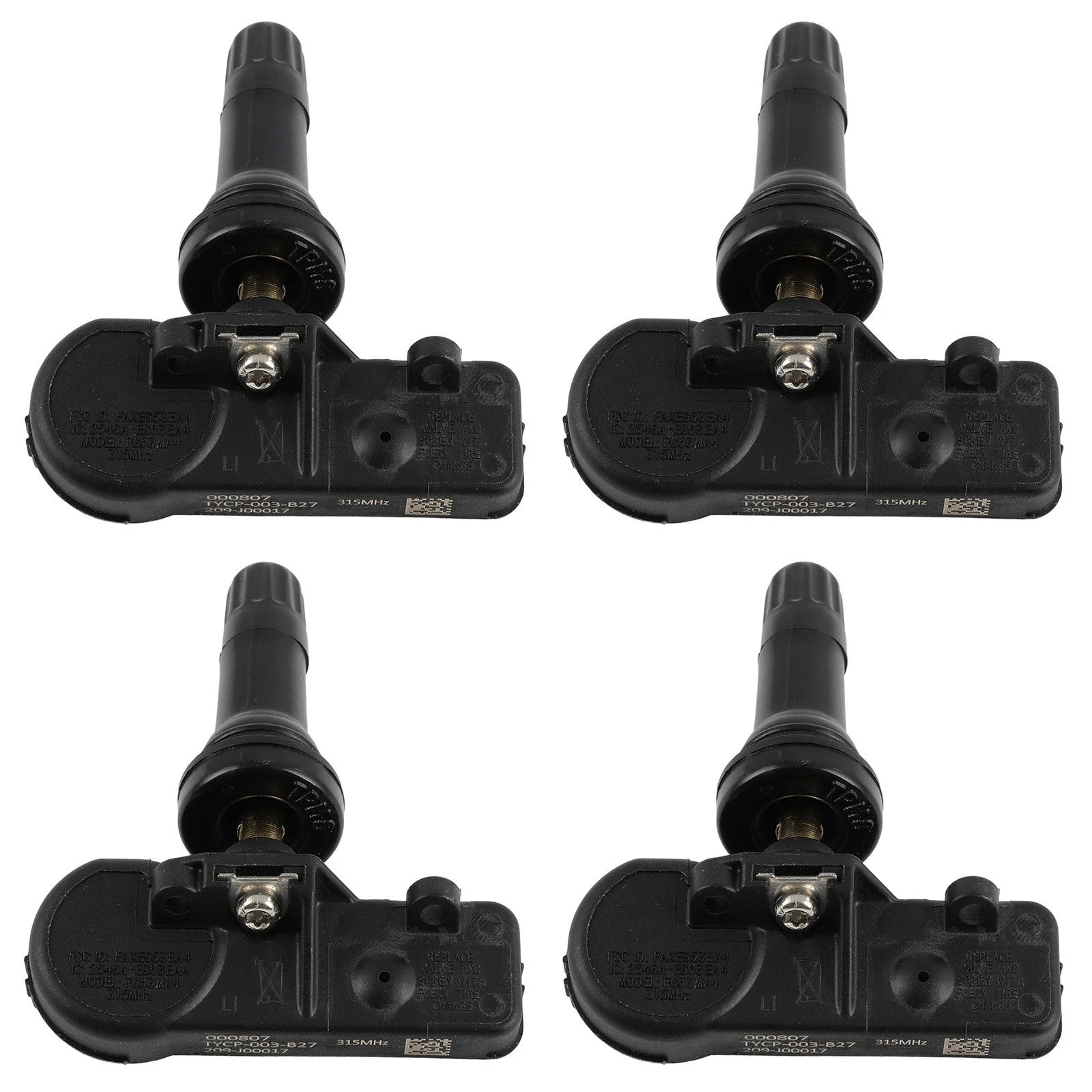 Set of 4 TPMS Tire Pressure Sensors for Ford Mustang Fusion (2007–2009) 6F2Z-1A189A