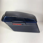 Left Blue Saddlebag with Lid and Hardware for Harley-Davidson Touring (1993–2013)