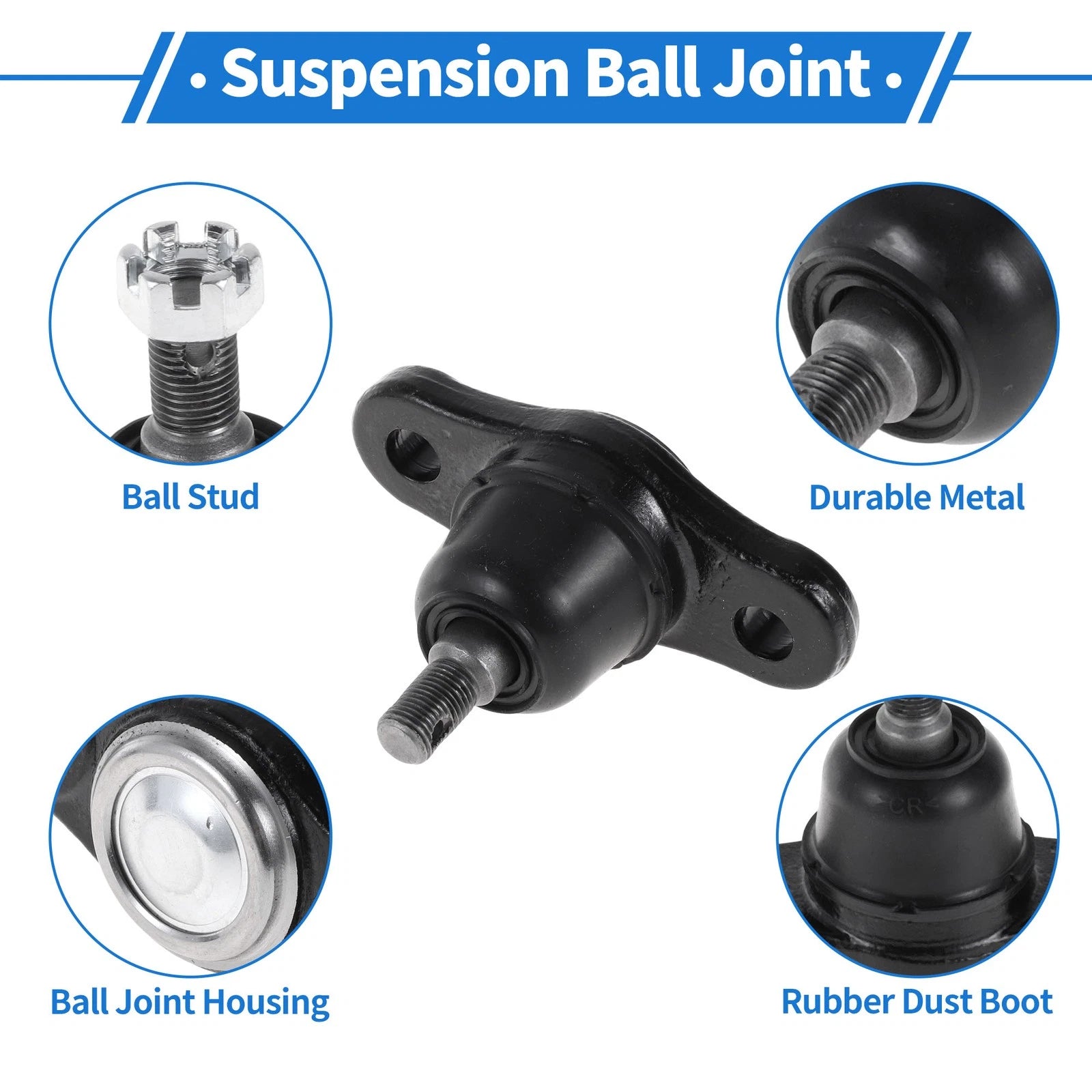 2X Front Lower Ball Joints for Hyundai Elantra (2007–2010) No.K500074/517602G000
