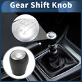 6 Speed Gear Shift Knob for Nissan Juke (2011–2013) Plastic Black Silver Tone