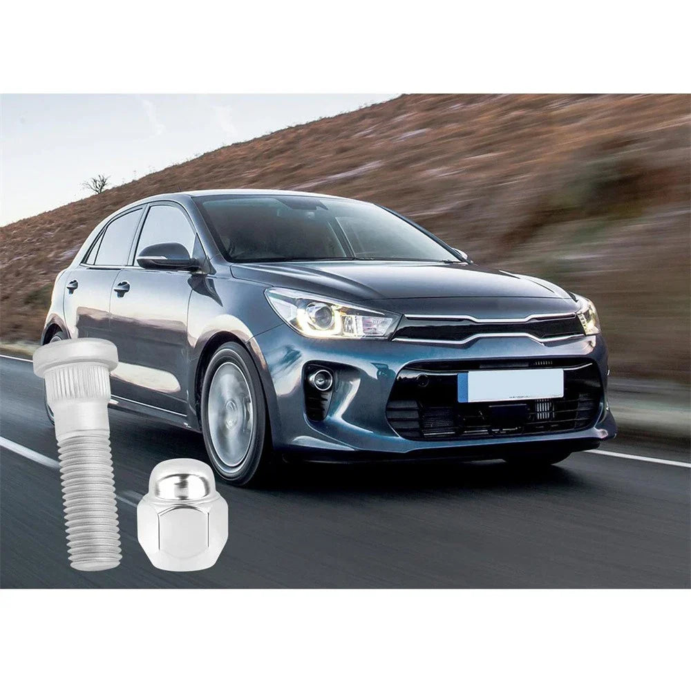 Wheel Stud Bolt Set for Hyundai Sonata, Santa Fe, Veloster, Kia Sportage (2006-2023)