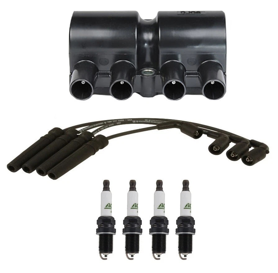 Ignition Wires Coil & 4 Spark Plugs Kit for Chevrolet Aveo5 (2004–2011)