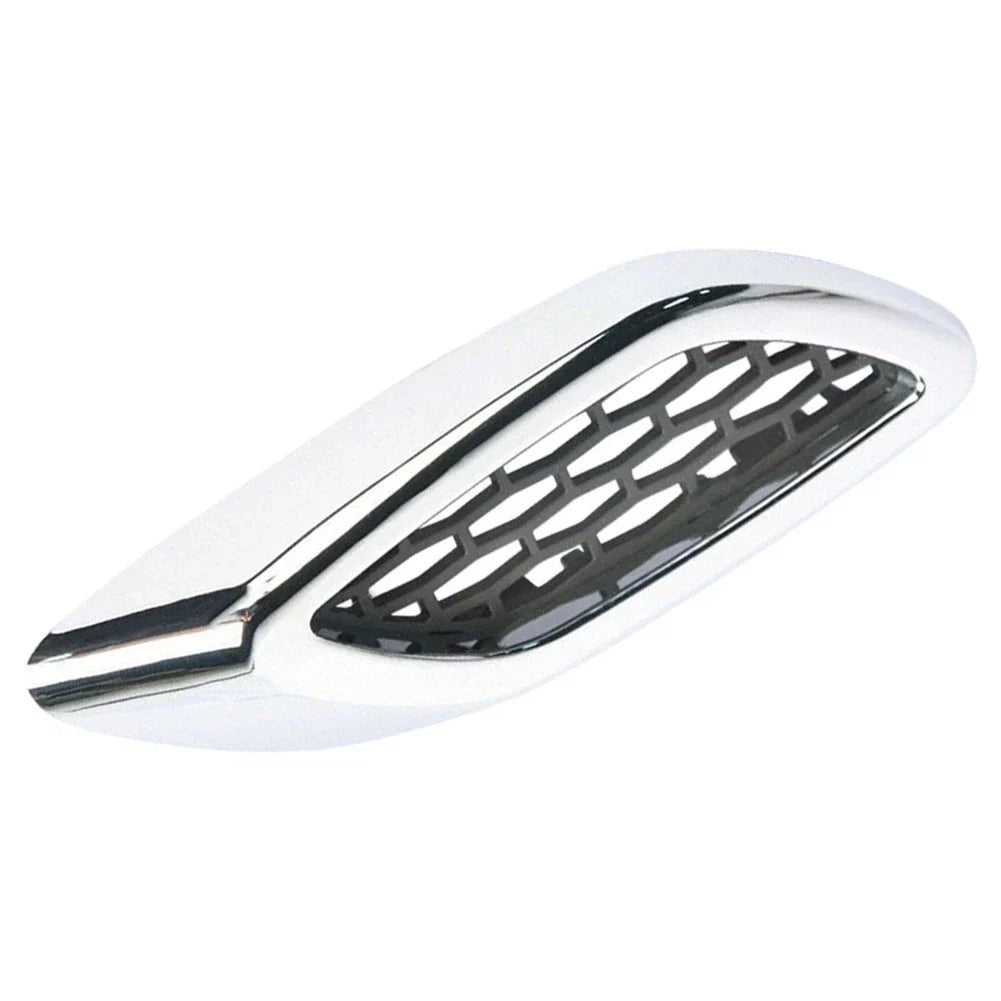 Fender Cover Car Lateral Air Vent Left Silver Chrome