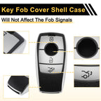 Silver Tone Key Case for Mercedes-Benz A-Class W177 (2017–2021) - 3 Buttons