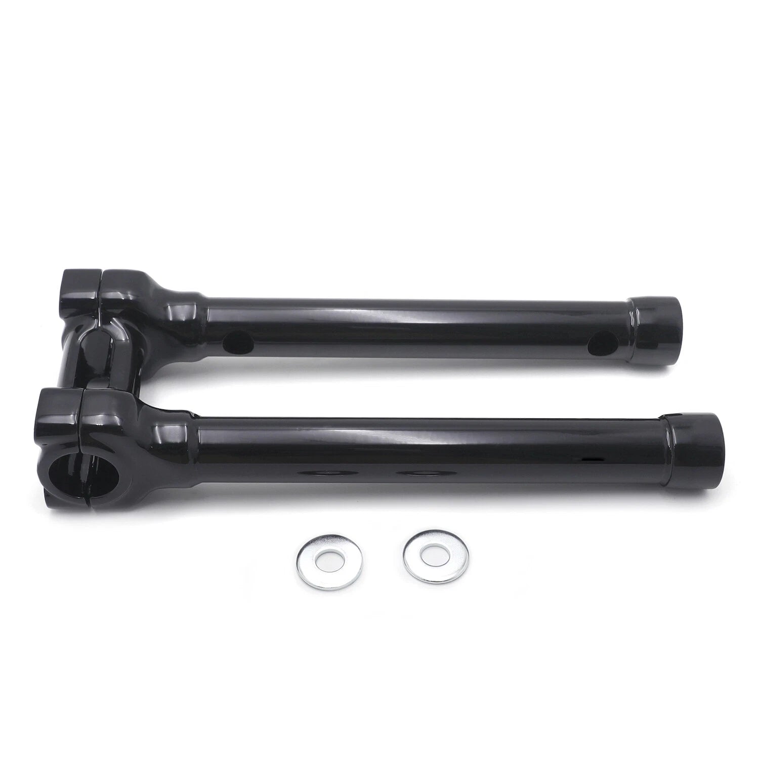 CNC Black 12" Riser Handlebar Top Clamp for Harley Touring Dyna