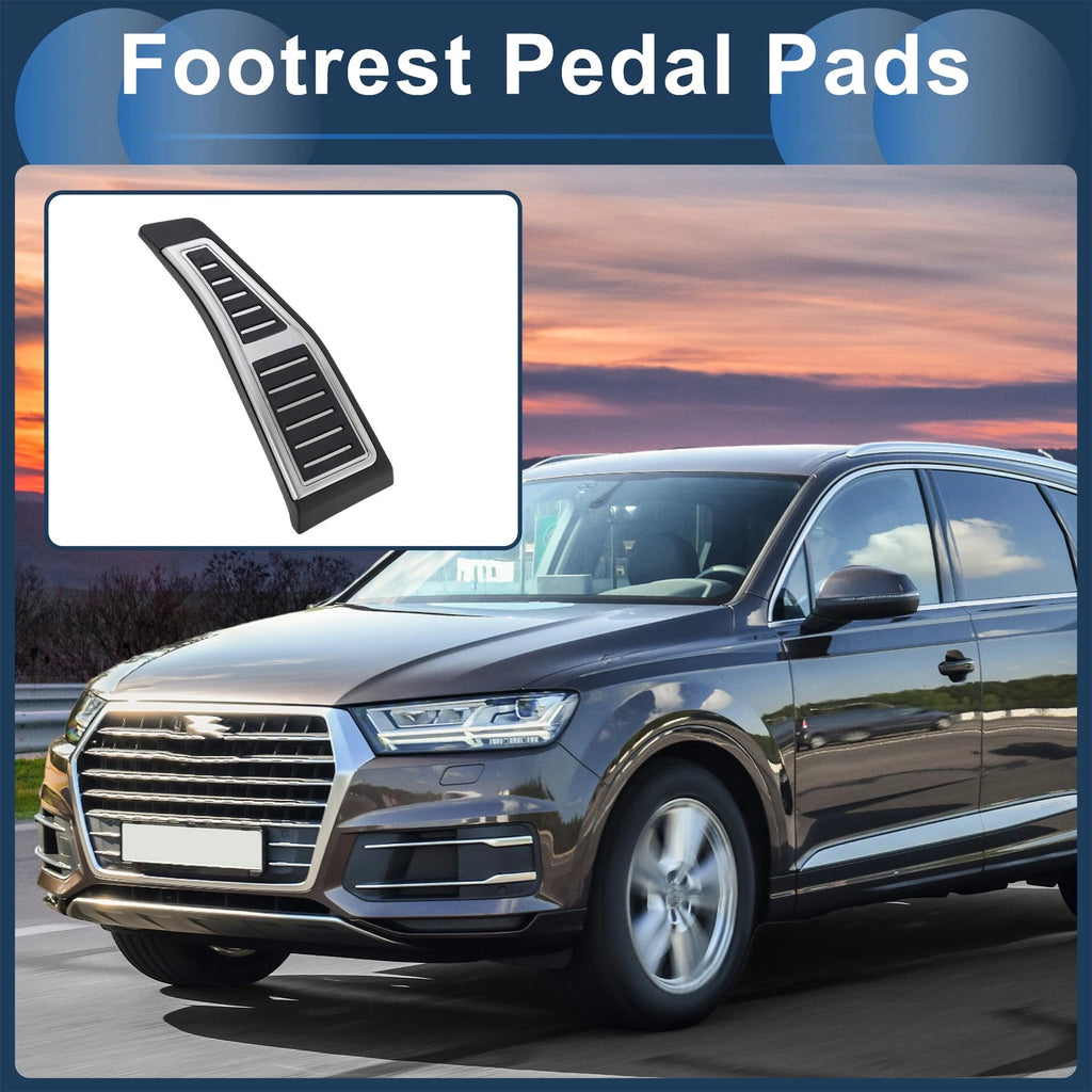 1 Pc Footrest Pedals Cover for Audi Q7 (2015–2024) Silver Tone