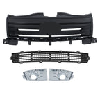 Chrome Front Upper Bumper Grille + Fog Light Lamp for Ford Edge (2007–2010)