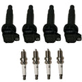 Set of 4 Ignition Coils & Spark Plugs for Toyota Corolla Celica (1998–2008)