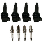 Set of 4 Ignition Coils & Spark Plugs for Toyota Corolla Celica (1998–2008)