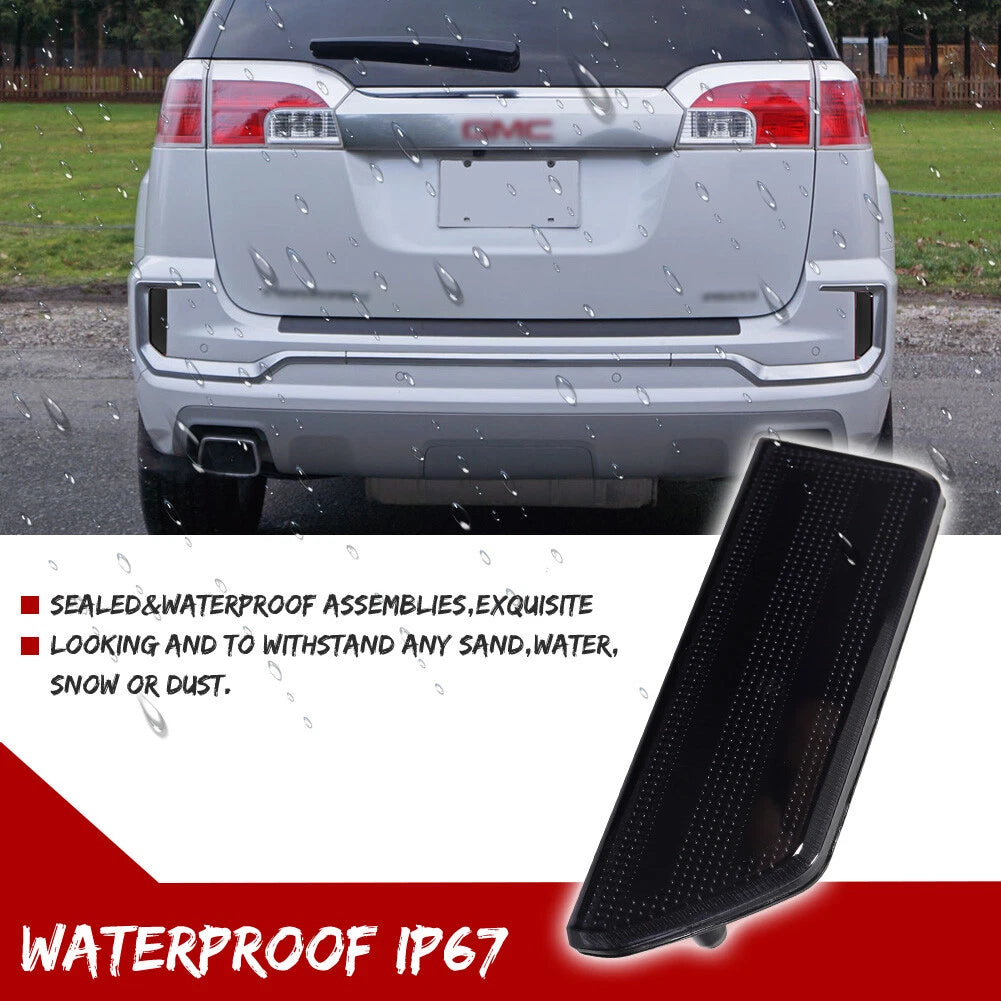 2X Smoked Lens Rear Bumper Reflector Lights for GMC Terrain (2016–2017)