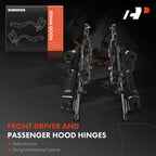 2X Hood Hinges for BMW F48 X1 (2016–2022) F39 X2 (2018–2023)