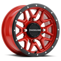 Raceline Krank Wheel 14x7 4/110 5+2 +10mm Black/Red for ATV/UTV (2015–2017)
