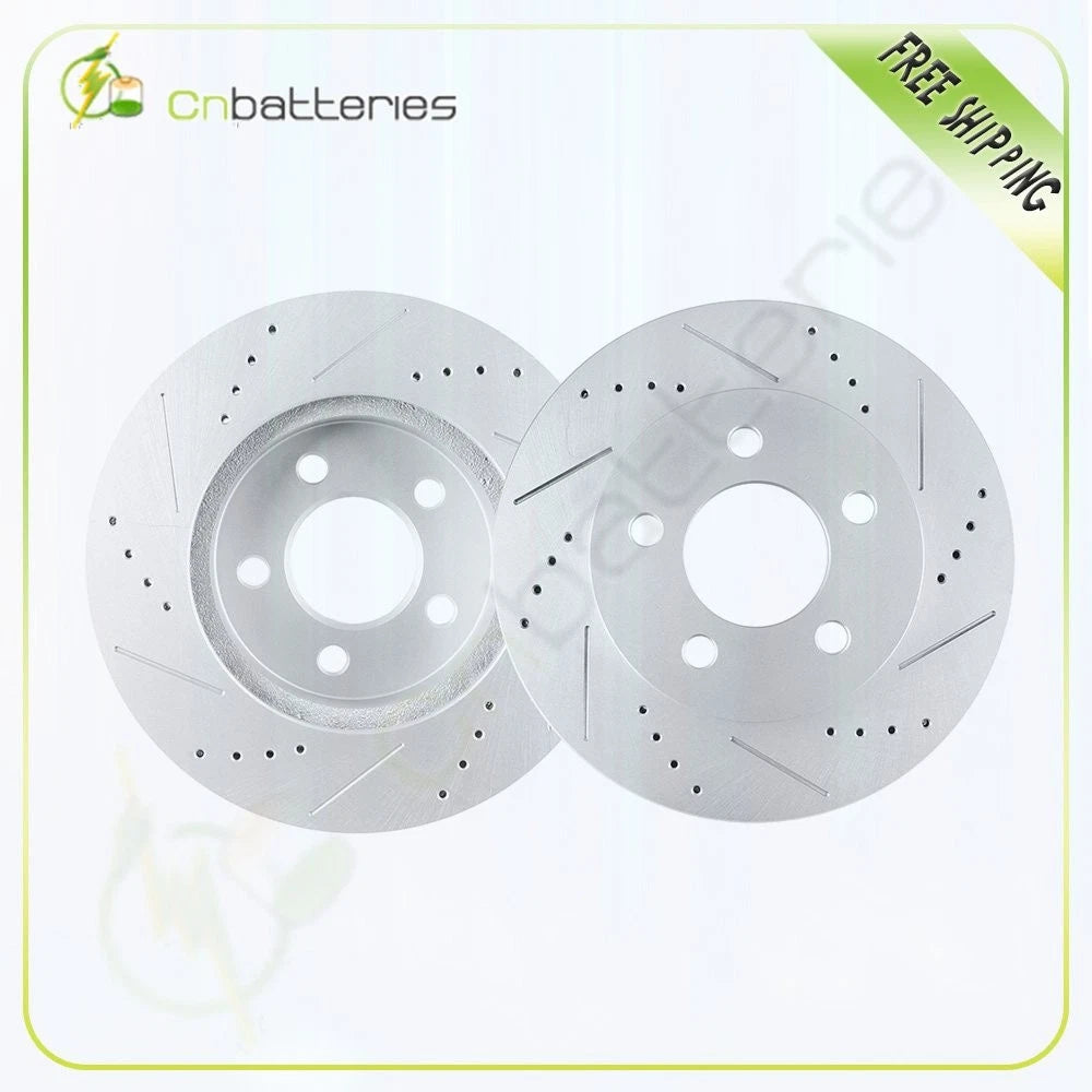 Front Brake Discs Rotors for Jeep Liberty Limited (2004–2007) Drilled & Slotted