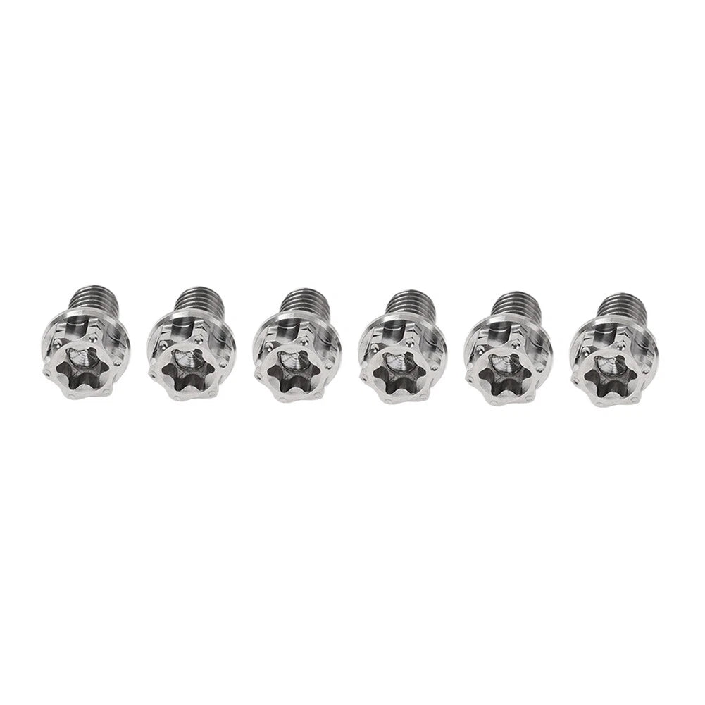 6pcs Titanium Torx Head Flange Screws M6x35mm for Motorcycle Bike Bicycle