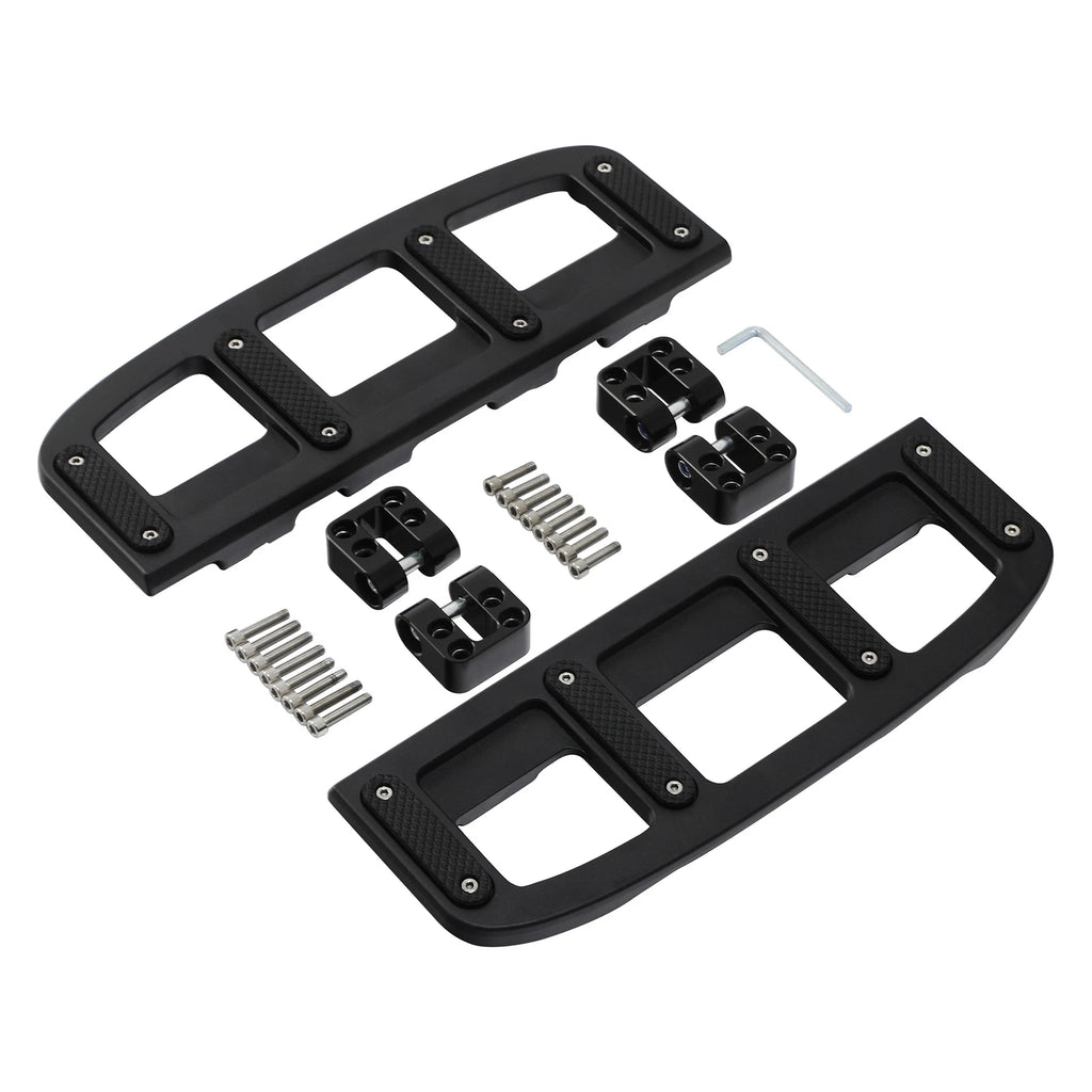 Matte Black Driver Rider Footboard Floorboard for Harley Street Road Glide (2009–Present)