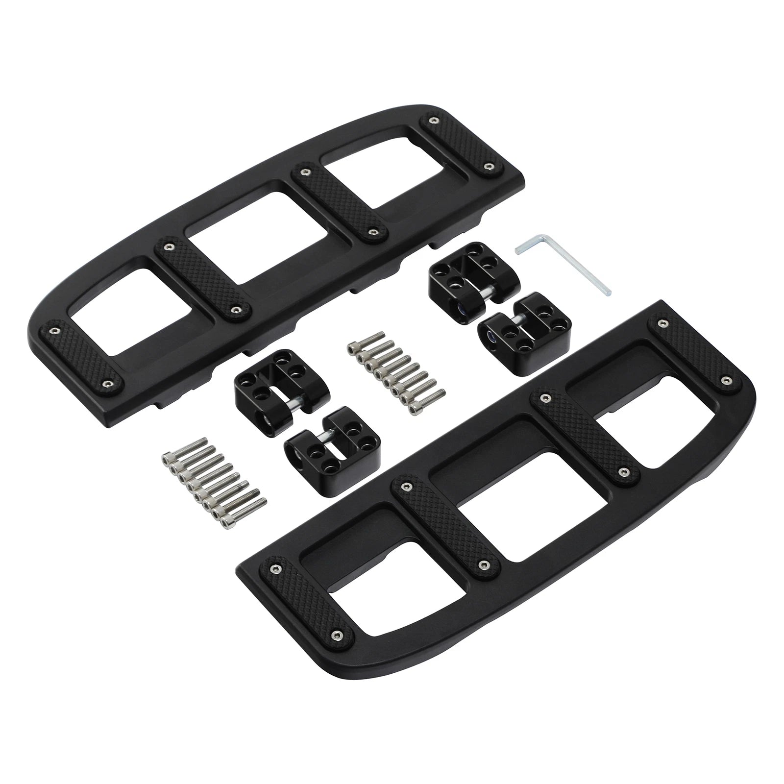 Matte Black Driver Rider Footboard Floorboard for Harley Street Road Glide (2009–Present)