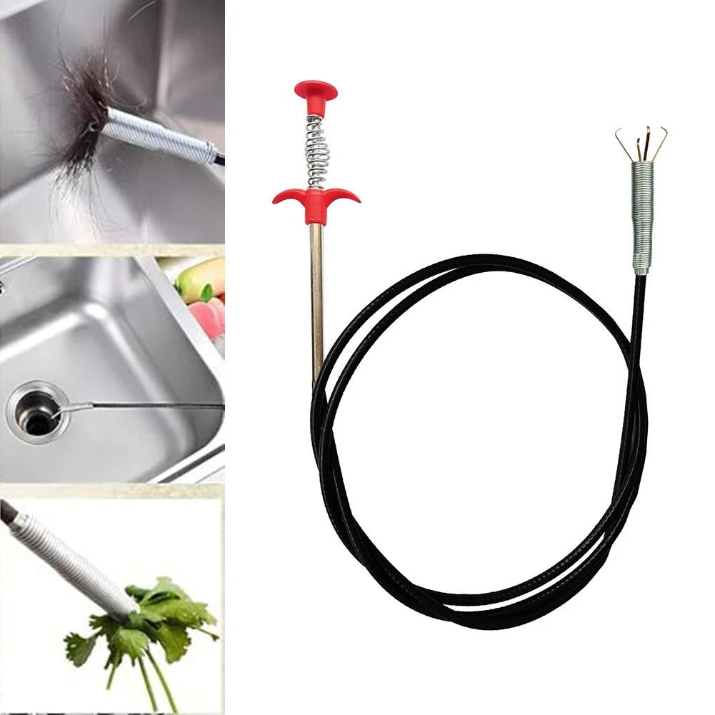 Flexible Drain Snake Tool for Sink and Tub Clog Removal (0.6m, 2.0m)