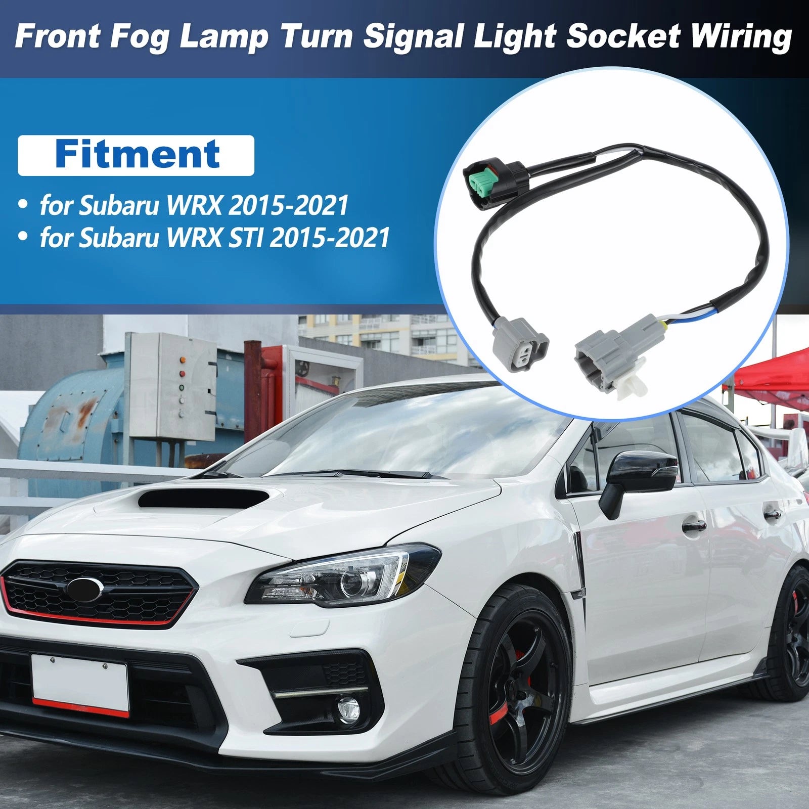 Front Fog Light Turn Signal Lamp Harness for Subaru WRX (2015–2021)