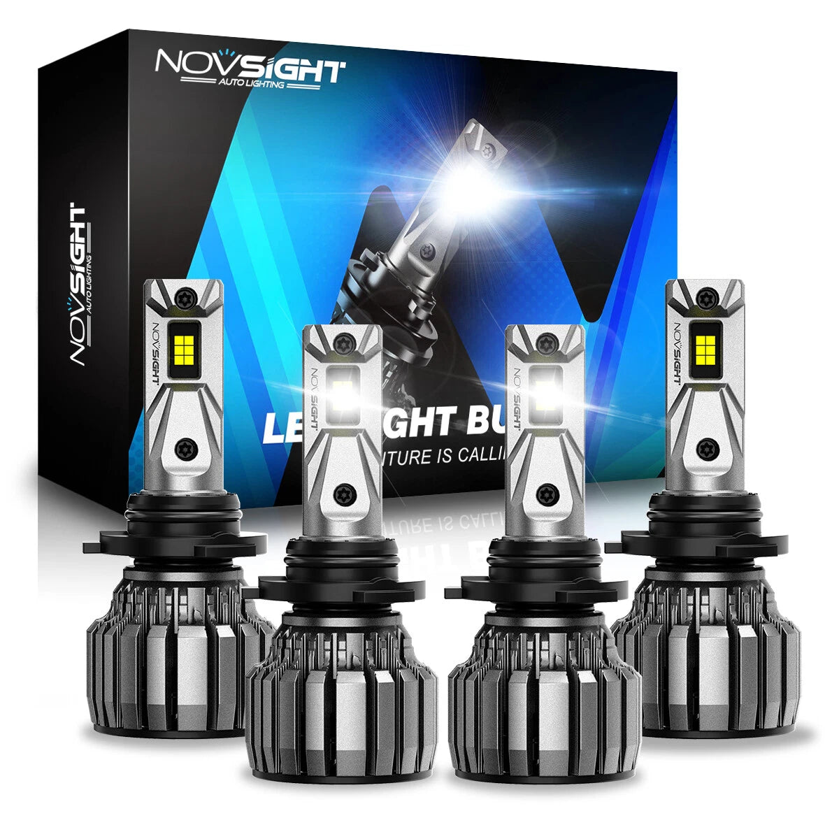 2X NOVSIGHT 9005 9006 LED Bulbs 26000LM 120W H/L Beam Fog Light Replacement