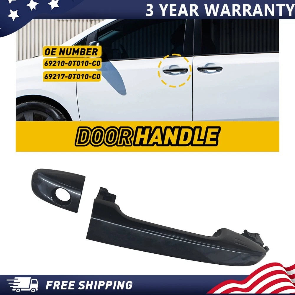 Exterior Door Handle for Toyota Sienna (2011–2016) - Front Left, Black