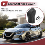 1 Pc Gear Shift Knob Cover for Nissan Maxima (2016–2023) Black Faux Leather