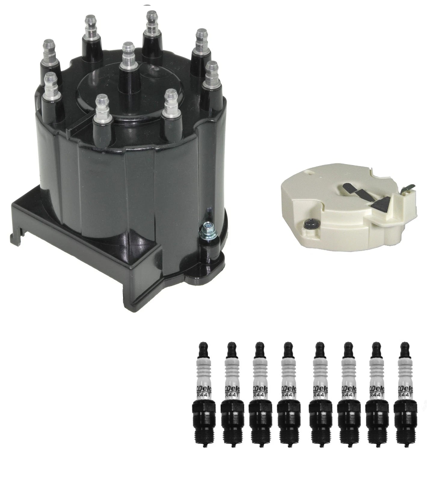 Distributor Rotor Cap & Spark Plugs Kit for GMC G30, Chevy G3500 (5.7L V8)
