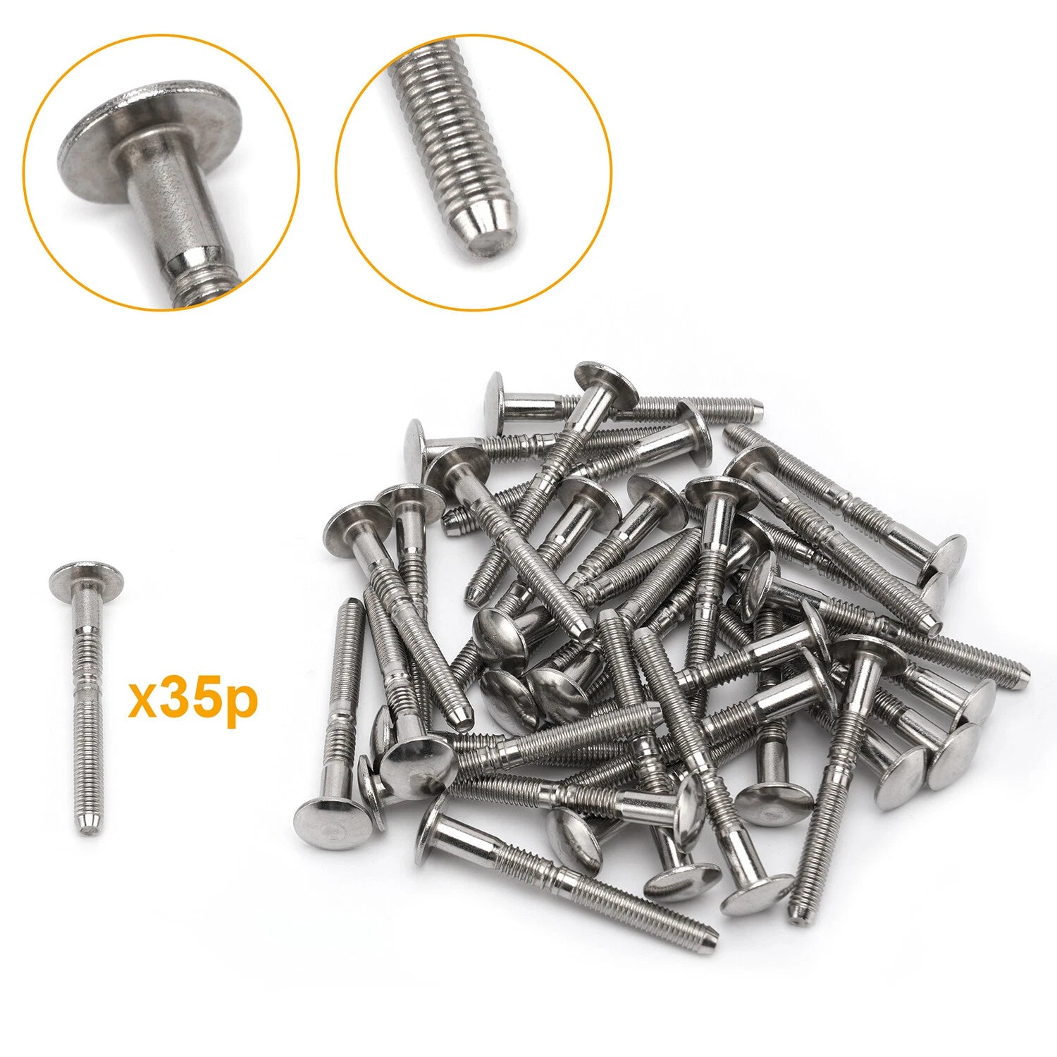 Front Grill Huck Rivet Kit for Peterbilt 379 Stainless Steel