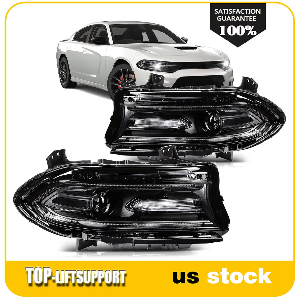 Headlight Assembly for Dodge Charger (2015–2023) Black Housing Projector