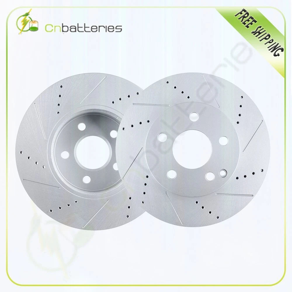 Front Brake Discs Rotors for Mercedes C250 C300 (2008–2015) Drilled Slotted