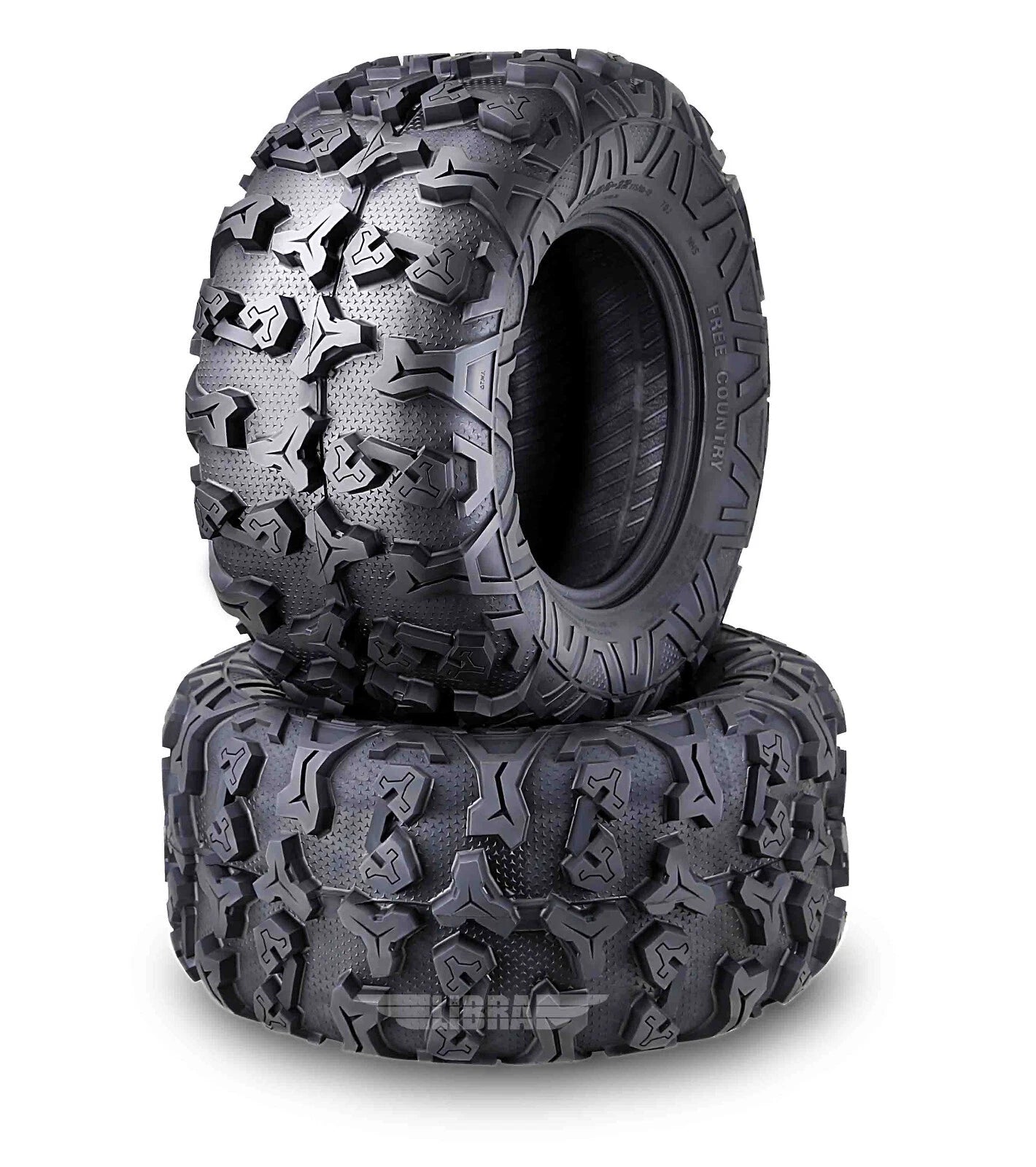 Set of 2 Free Country 25×11-12 8PR ATV/UTV Tires w/Scuff Guard