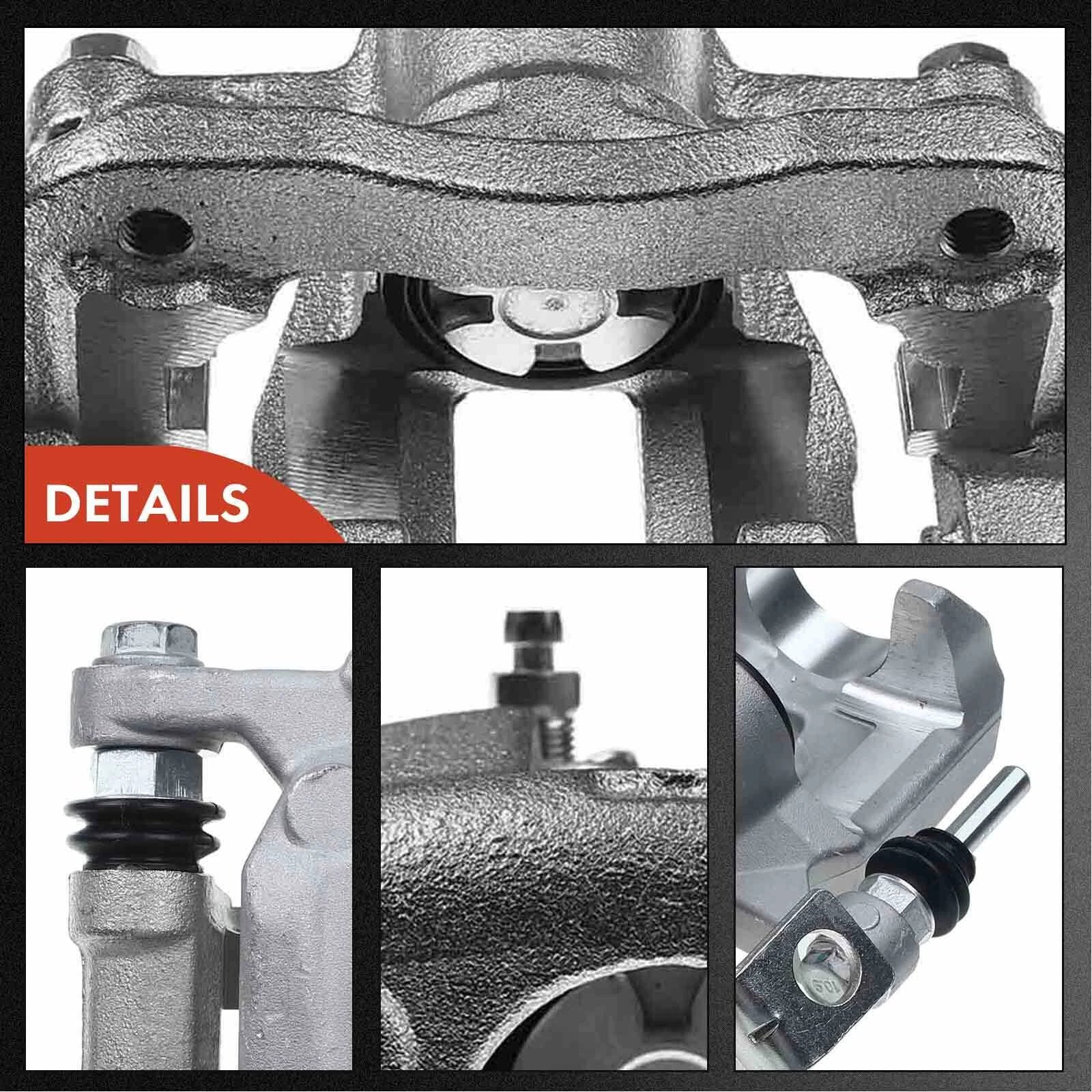 Rear Disc Brake Caliper & Ceramic Brake Pad Set for Kia Rio