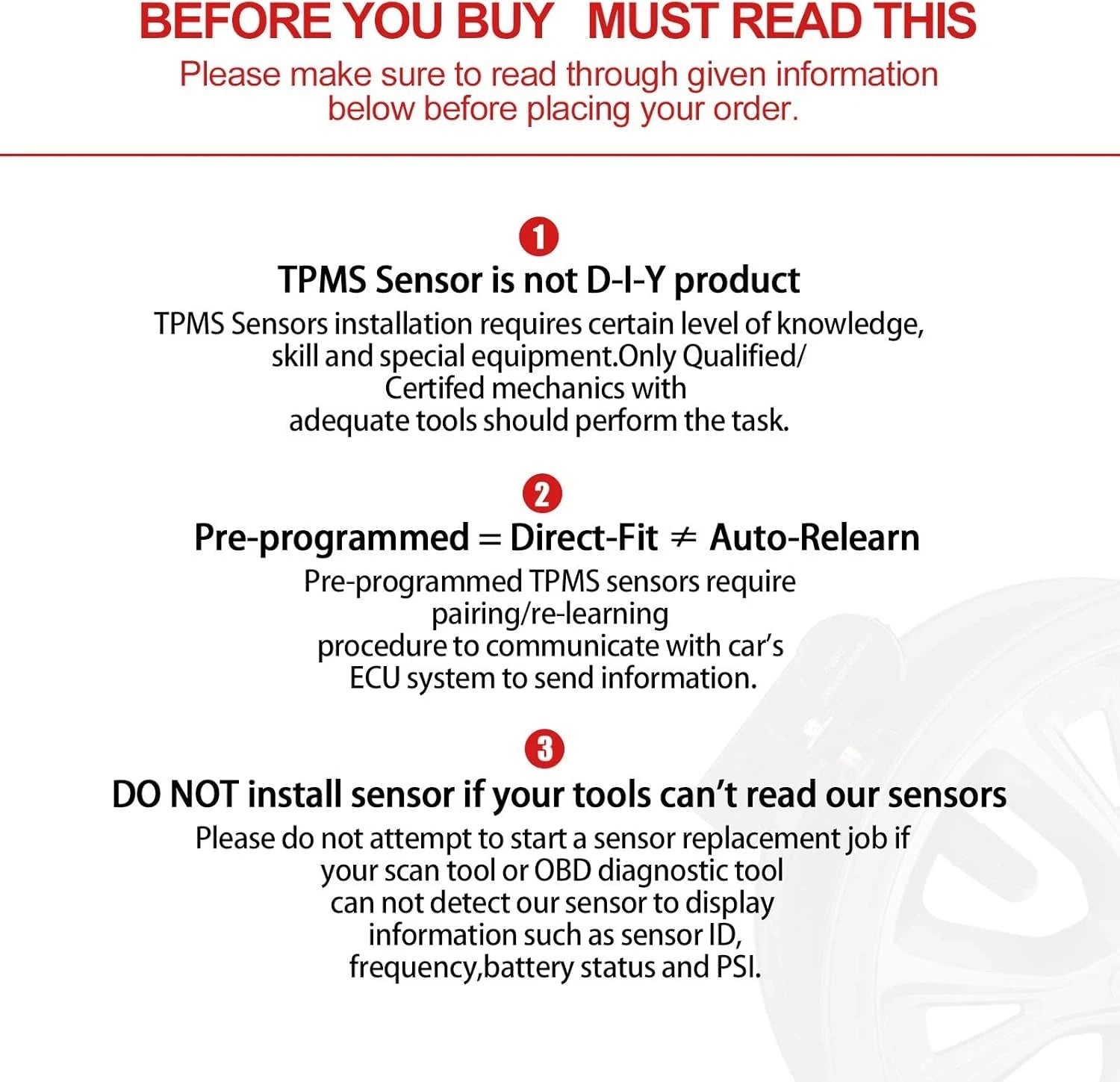 Tire Pressure Sensor for Kia K5 Hyundai Elantra Ram 1500 (2019–2025)