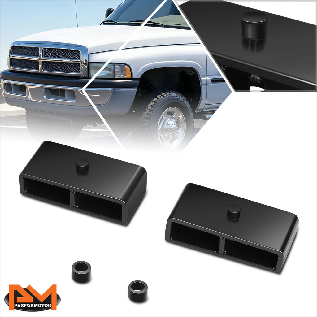 Set of 2 Rear Leaf Spring Leveling Lift Blocks for Dodge Ram 1500-3500 (1994–2002)