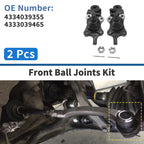 2X Front Lower Ball Joints for Toyota 4Runner (1996–2002) No. 43340-39355/43330-39465