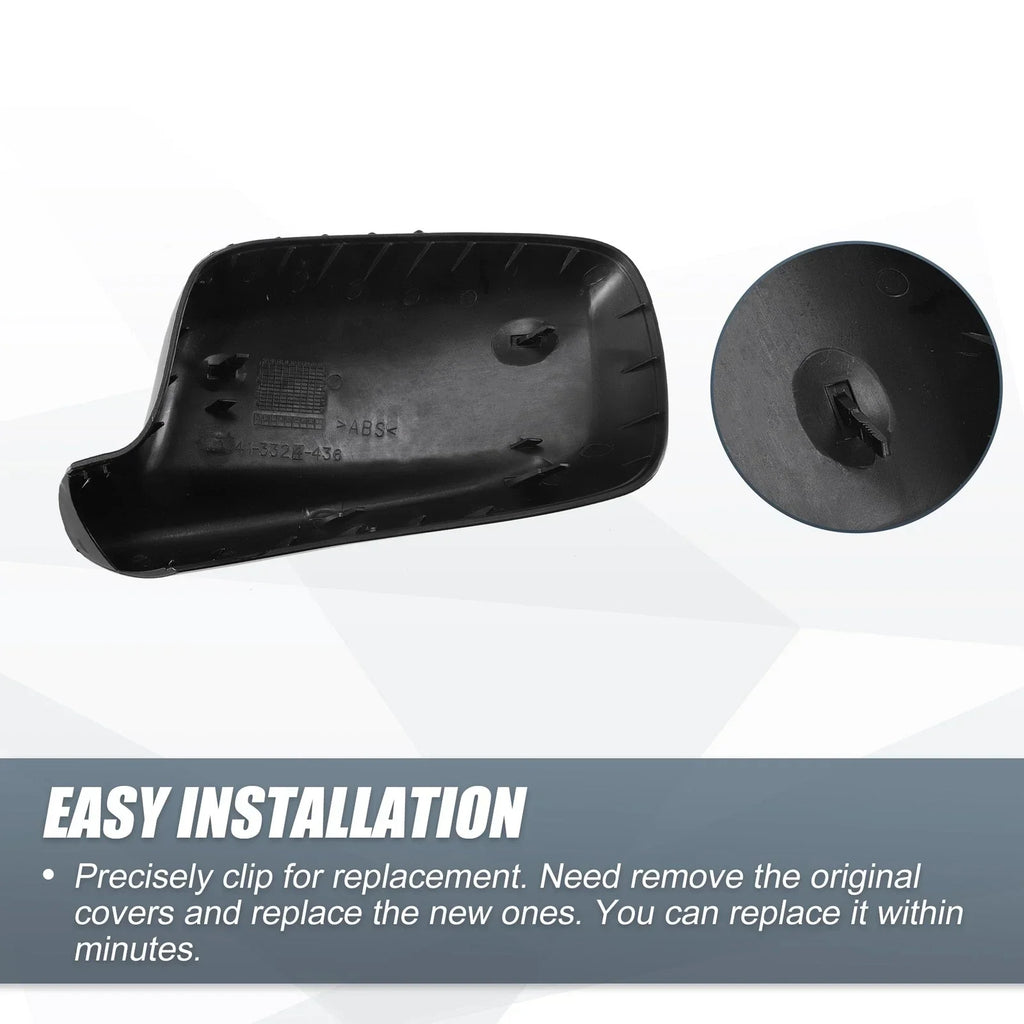 Rearview Mirror Cover Cap Gloss Black for BMW 3 Series E46 7 Series E65