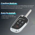 Keyless Key Fob Shell Case for Chevrolet Camaro Equinox (2010-2019)