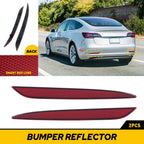 Pair of Rear Bumper Reflector Lights for Tesla Model 3 (2017–2023)