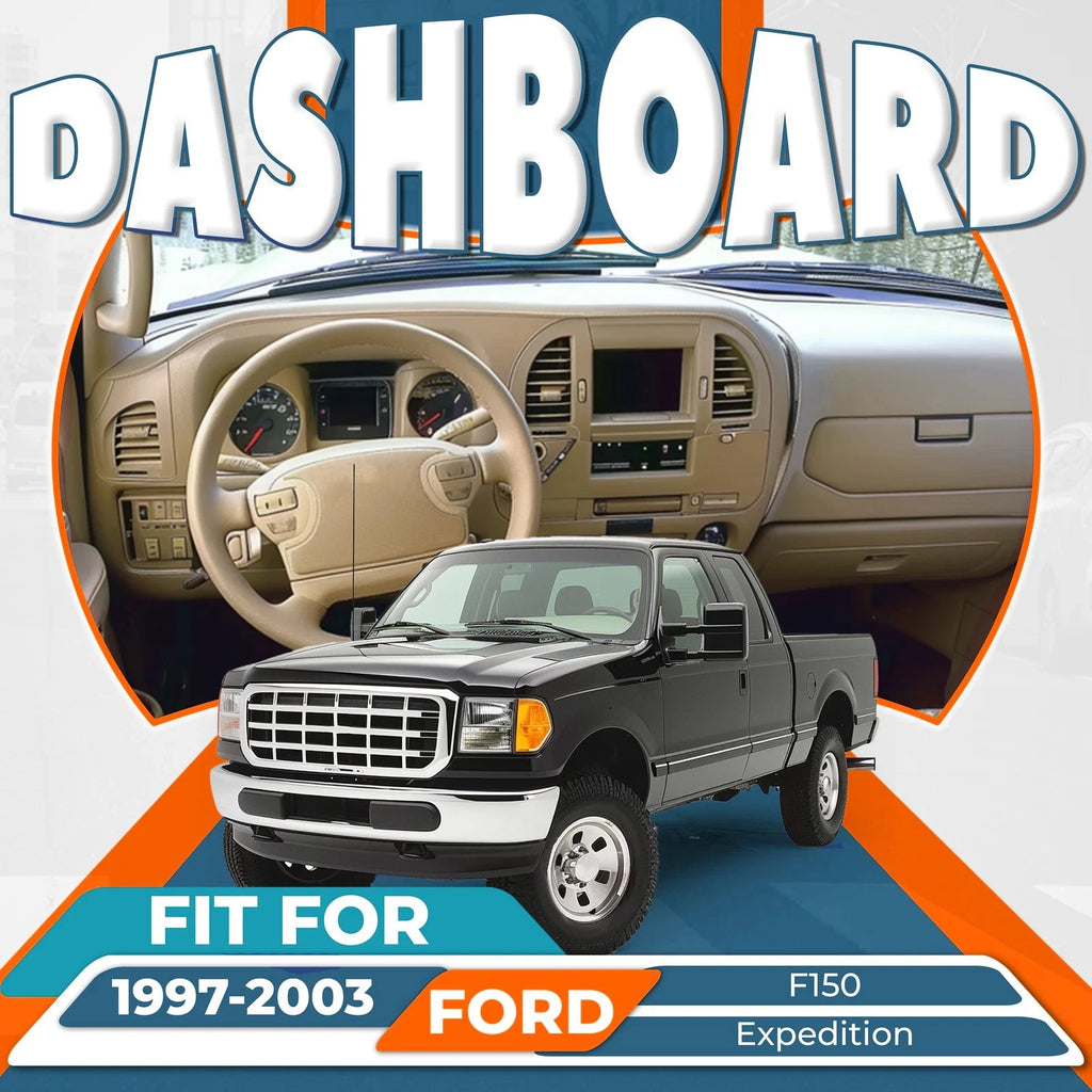 Dash Pad Bezel + Center Dash Radio Bezel for Ford F150 Expedition (1997–2003)